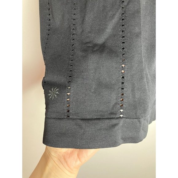 Athleta Women's Small Top Black Diamond Mesh Trophy Short Sleeve - Picture 4 of 9